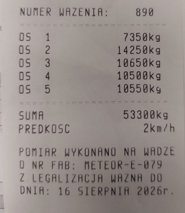 Przewoził o 13 ton za dużo. Przewoźnik może dostać nawet 25 000 zł kary (zdjęcia)