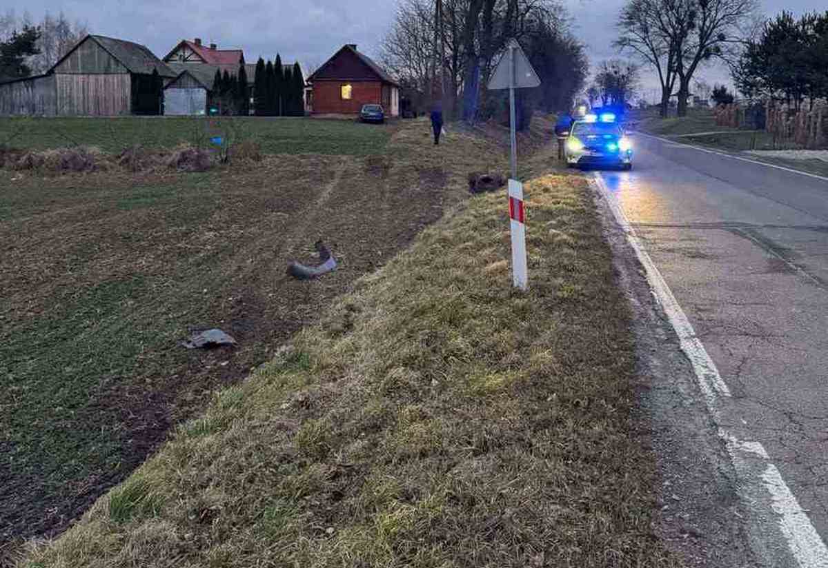 Kierowca obudził się, jak ford uderzył w ścianę (zdjęcia)